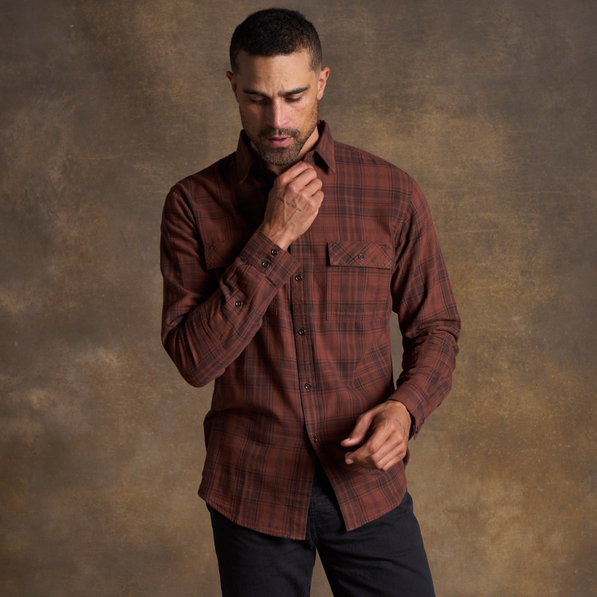 George – Camicia in garza di cotone tartan Heirloom