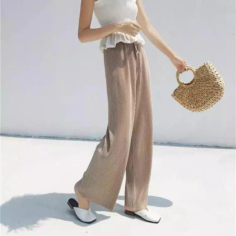 VITTORIA COMO | PANTALONI PLISSETTATI A GAMBA LARGA DA DONNA