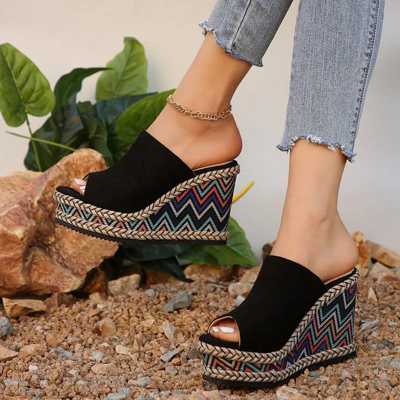 Zelina™ - Sandali con zeppa Boho