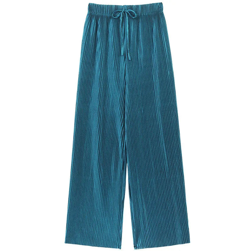 VITTORIA COMO | PANTALONI PLISSETTATI A GAMBA LARGA DA DONNA