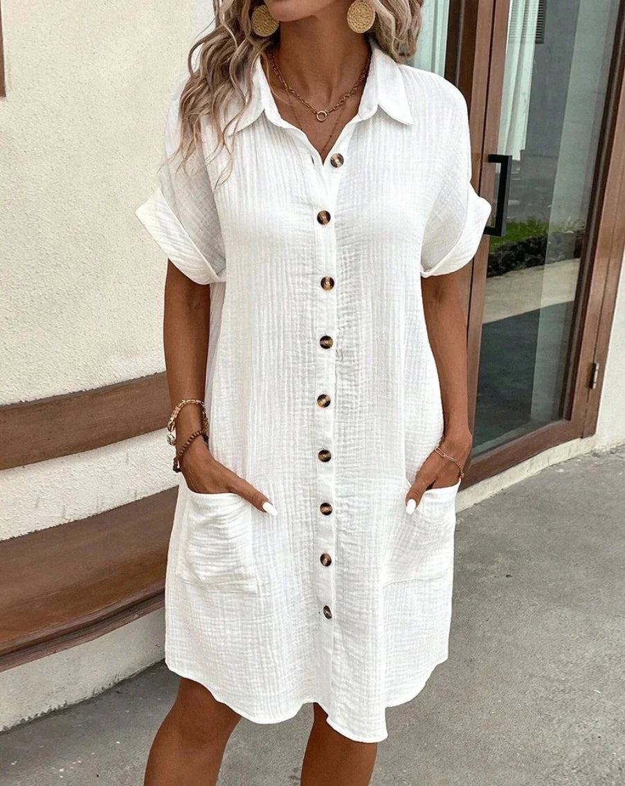 VITTORIA COMO | MINI ABITO CON SCOLLO A V PER DONNA