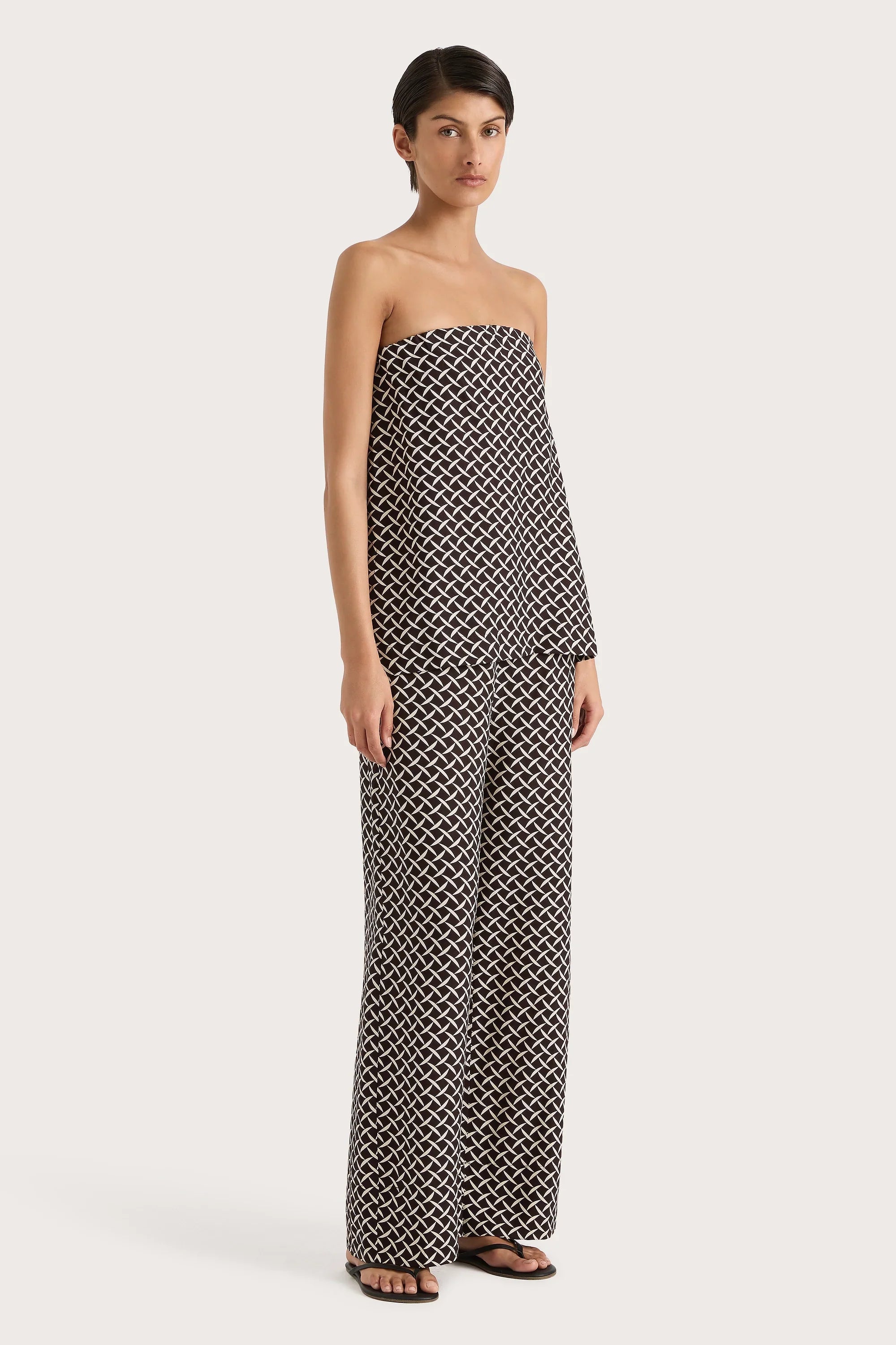 Harriet – Wide Leg Geo Print Trousers