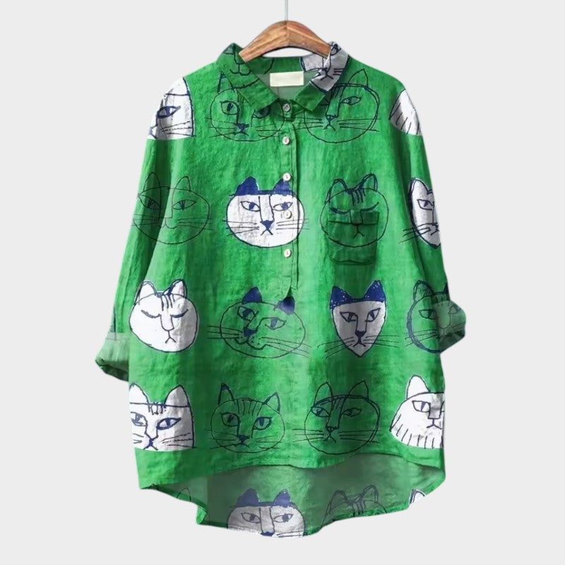 ELISABETTA | Blusa Oversize Floreale con Fascia Comoda per Giornate Spensierate