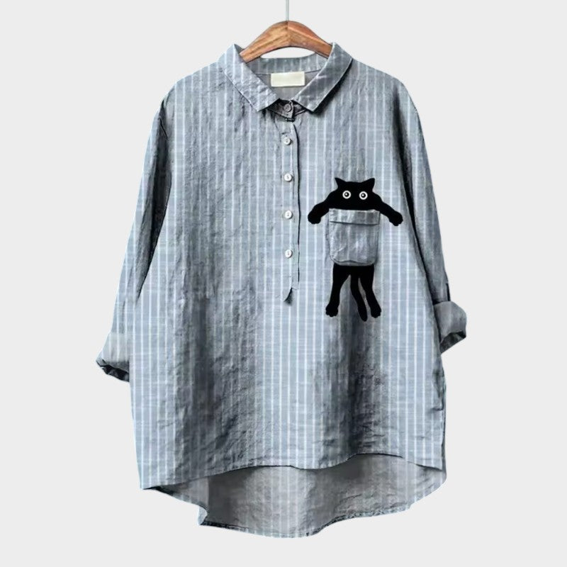 ELISABETTA | Blusa Oversize Floreale con Fascia Comoda per Giornate Spensierate