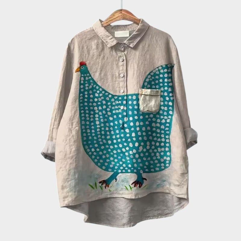 ELISABETTA | Blusa Oversize Floreale con Fascia Comoda per Giornate Spensierate