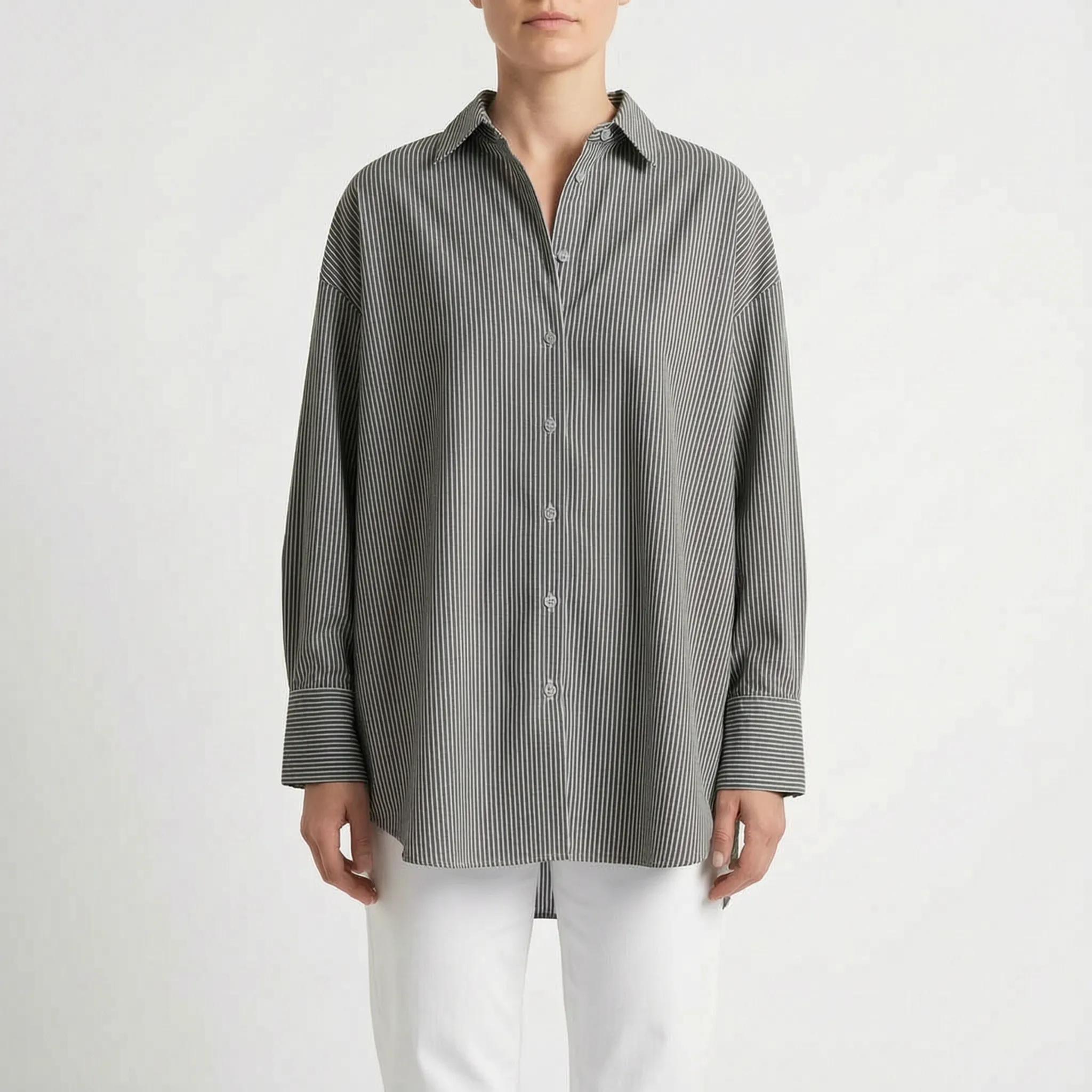 Stripia - Camicia A Righe Donna Passeggiate All'aperto