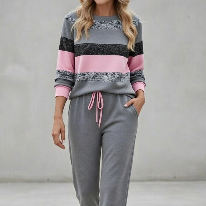 VITTORIA COMO | COMPLETO LOUNGE A RIGHE PER DONNA