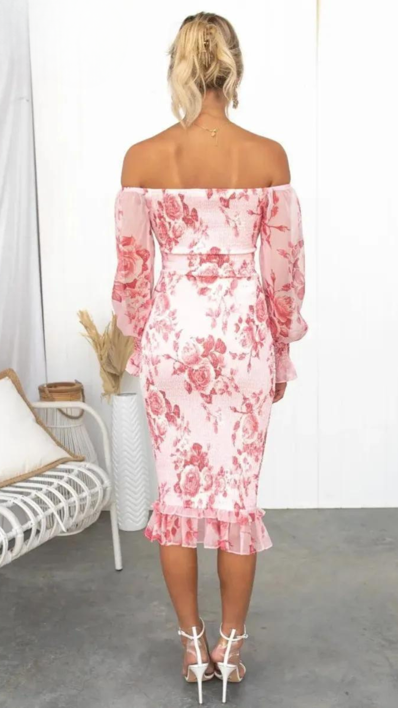 Dahlia – Vestito midi arricciato