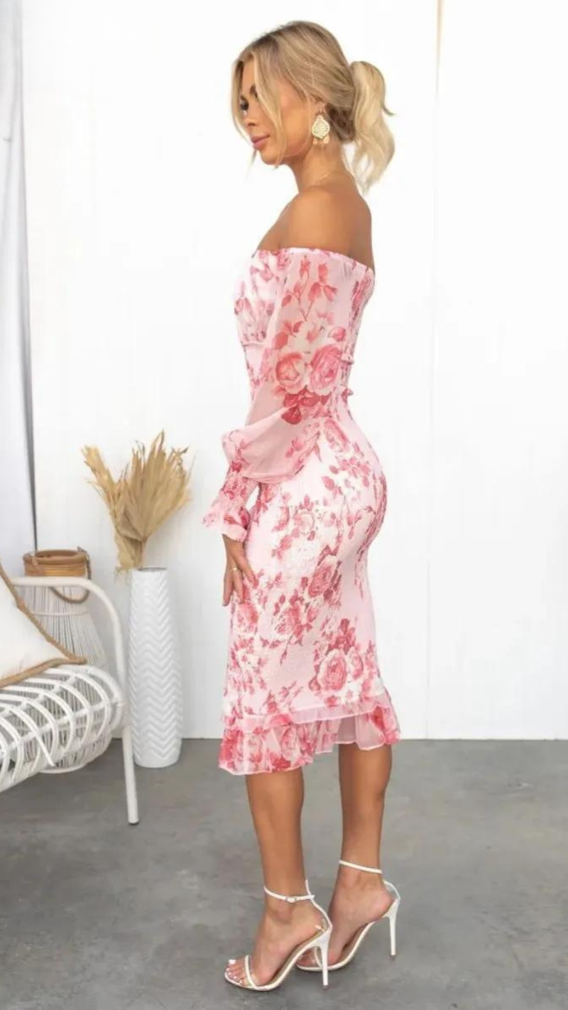 Dahlia – Vestito midi arricciato