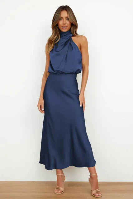 Benthe – Abito con scollo all'americana drappeggiato