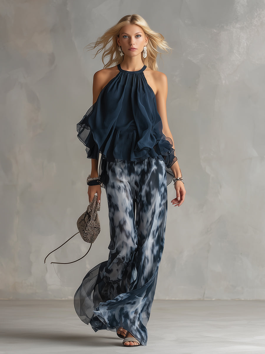 VITTORIA COMO | COMPLETO PANTALONE FLUIDO PER DONNA