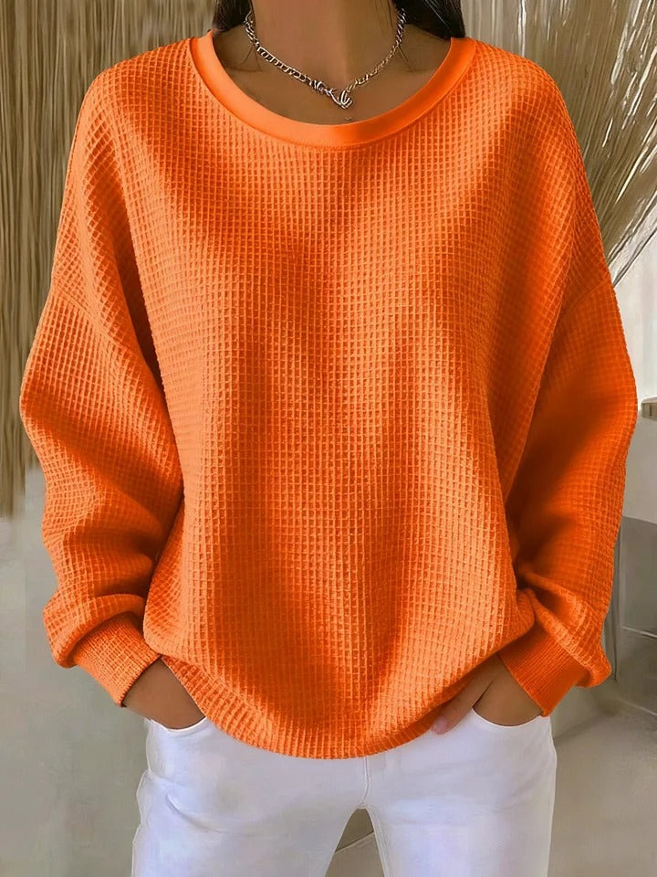 VITTORIA COMO | MAGLIONE OVERSIZE IN MAGLIA WAFFLE DA DONNA