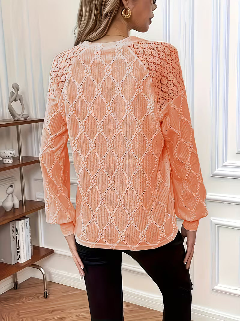 VITTORIA COMO | BLUSA INTRECCIATA CON COLLO TONDO DA DONNA