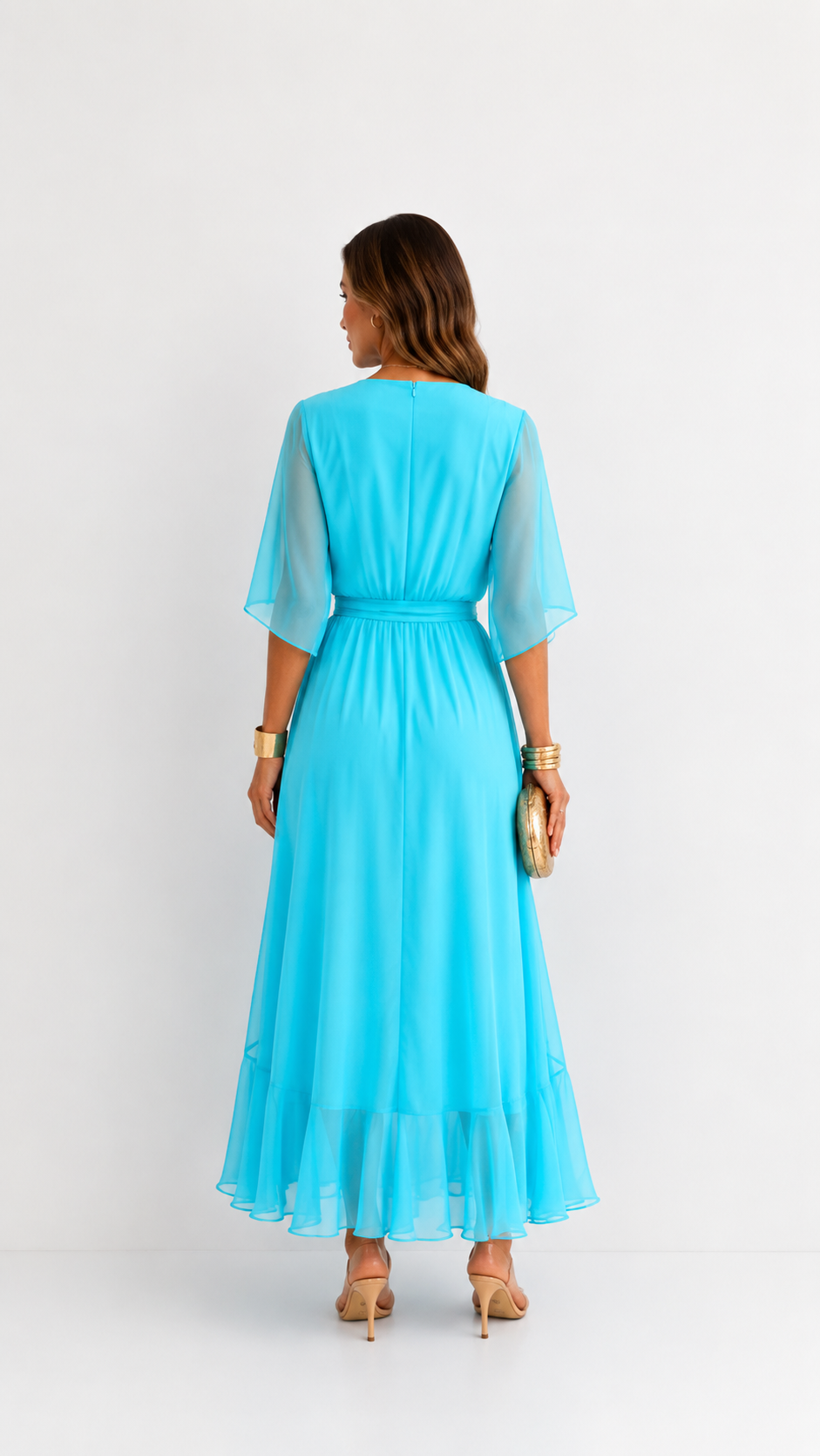 VITTORIA COMO | ABITO IN CHIFFON WRAP DA DONNA