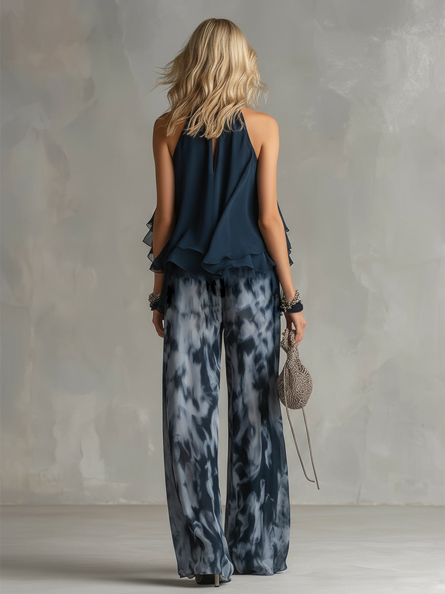 VITTORIA COMO | COMPLETO PANTALONE FLUIDO PER DONNA