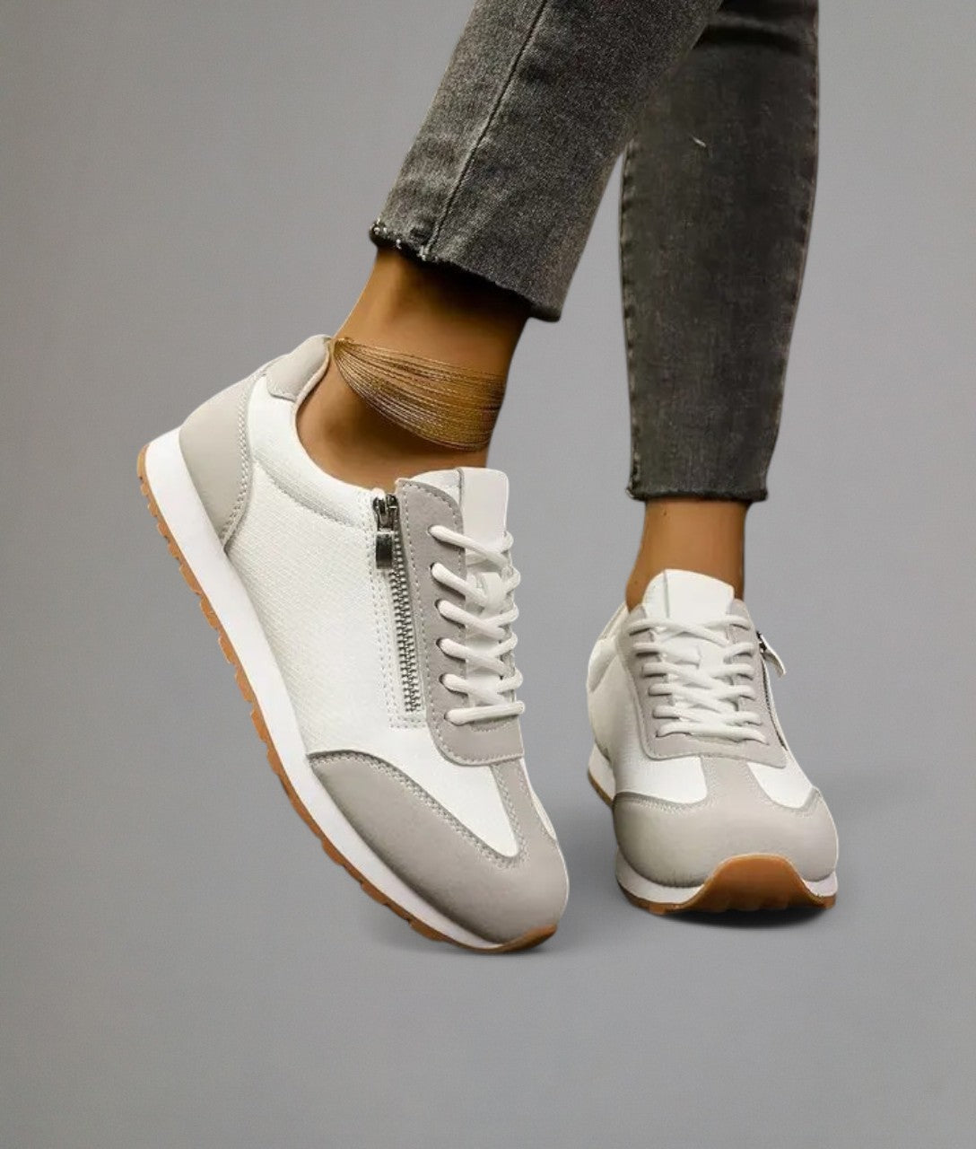George – Sneakers casual con zip e lacci