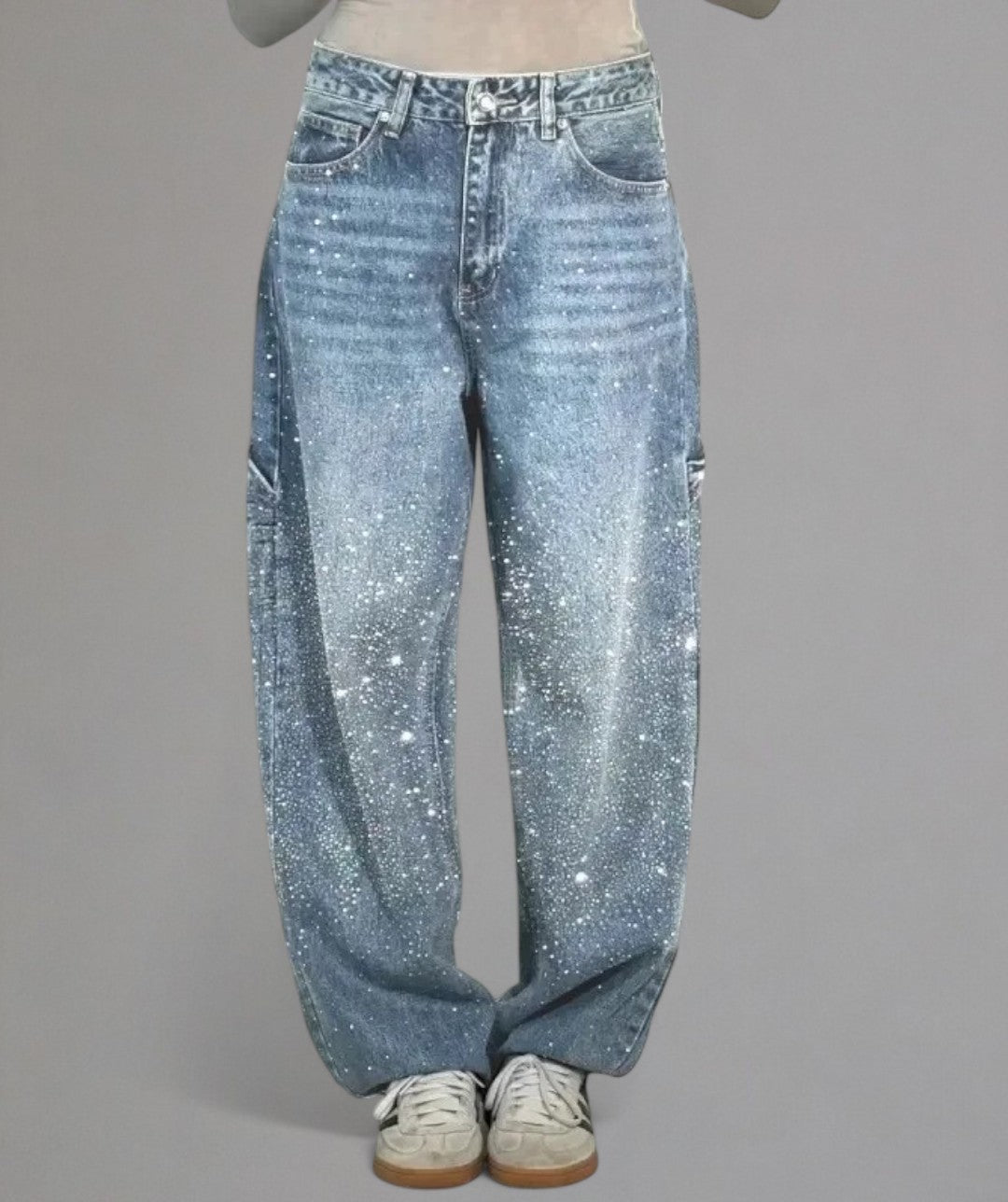 Lola – Pantaloni a Palazzo a Vita Alta Glitter