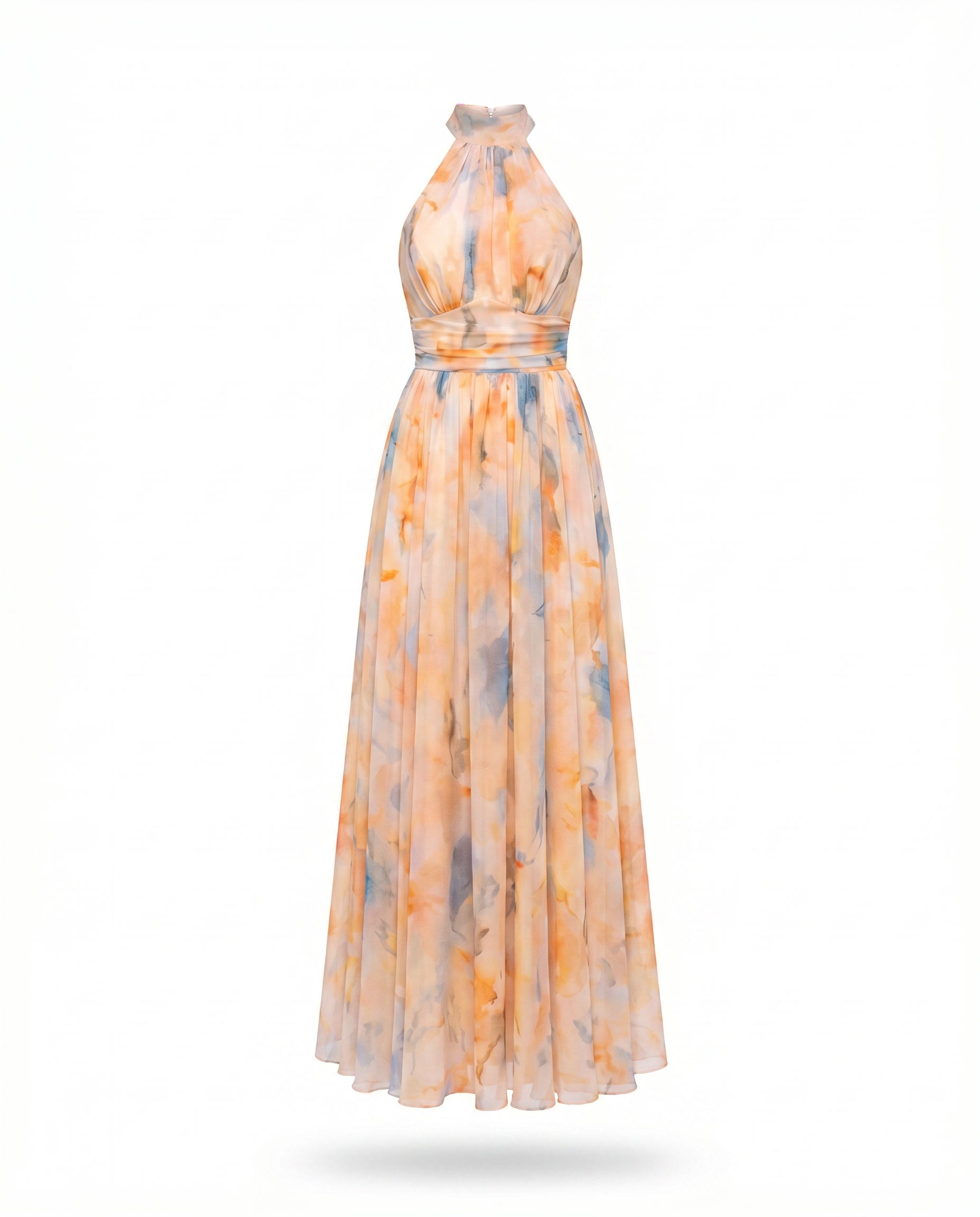 VITTORIA COMO | ABITO MAXI ELEGANTE CON COLLO HALTER PER DONNA