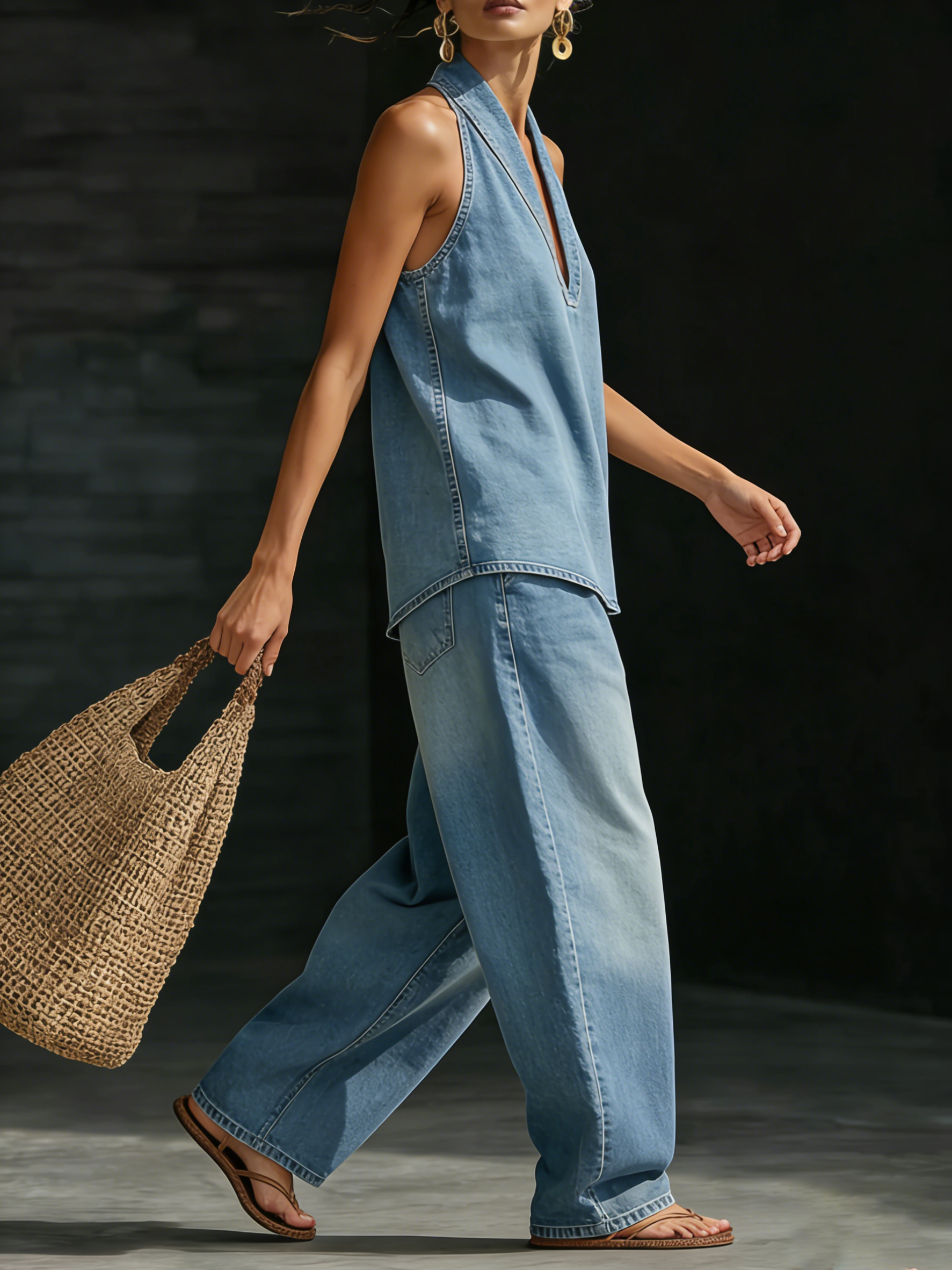 VITTORIA COMO | COMPLETO IN DENIM DUE PEZZI DA DONNA