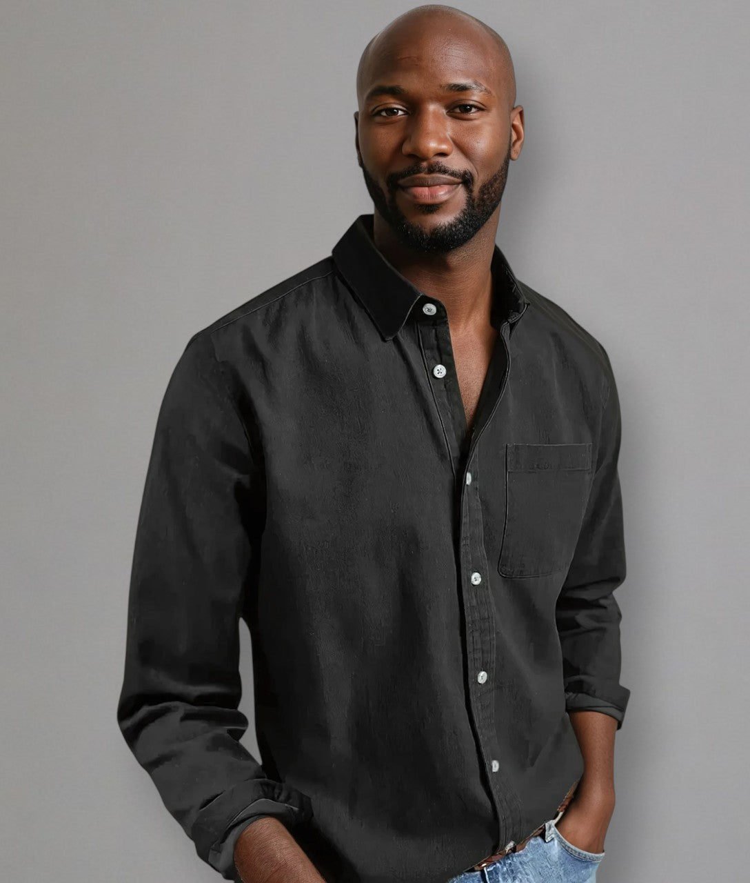 Revaro – Camicia da uomo senza pieghe e senza tempo