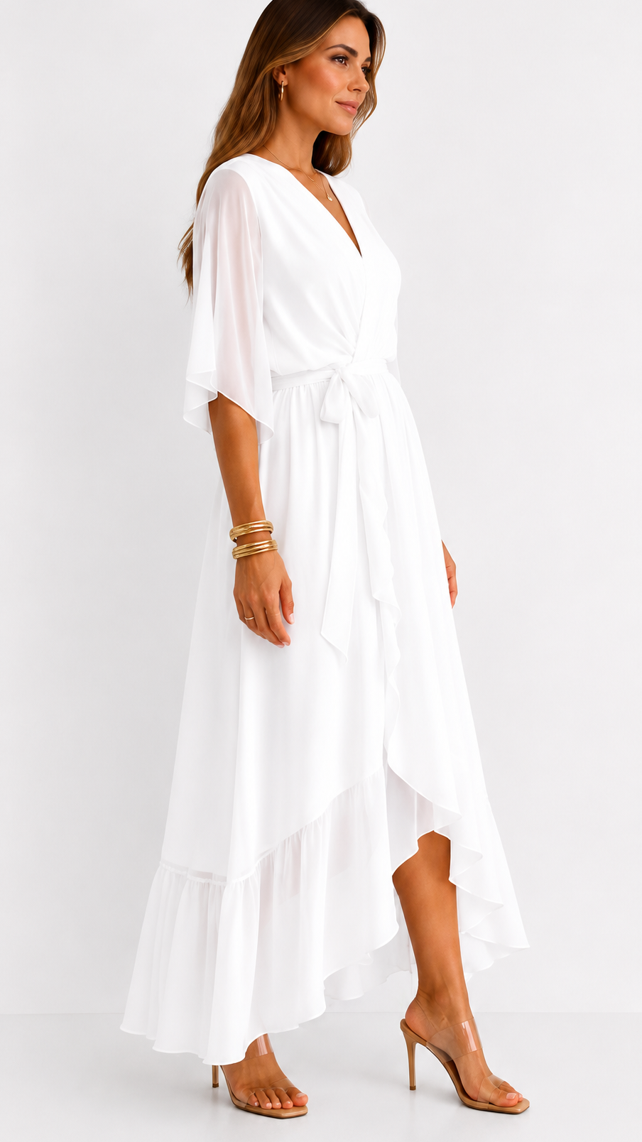 VITTORIA COMO | ABITO IN CHIFFON WRAP DA DONNA