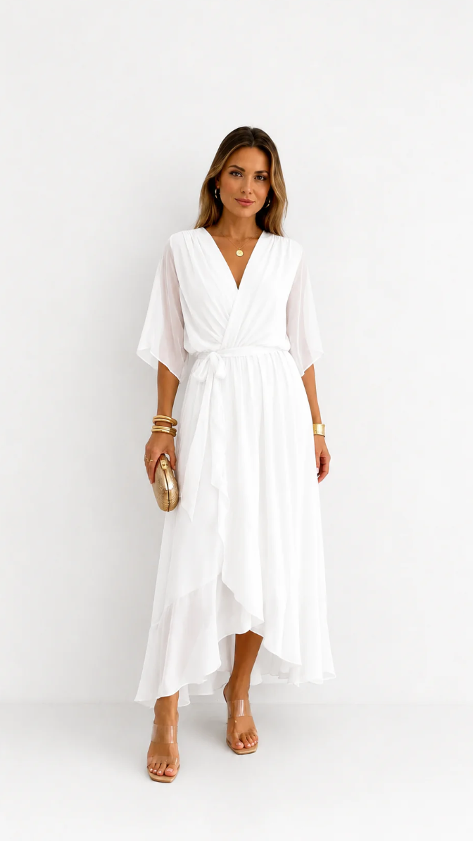 VITTORIA COMO | ABITO IN CHIFFON WRAP DA DONNA