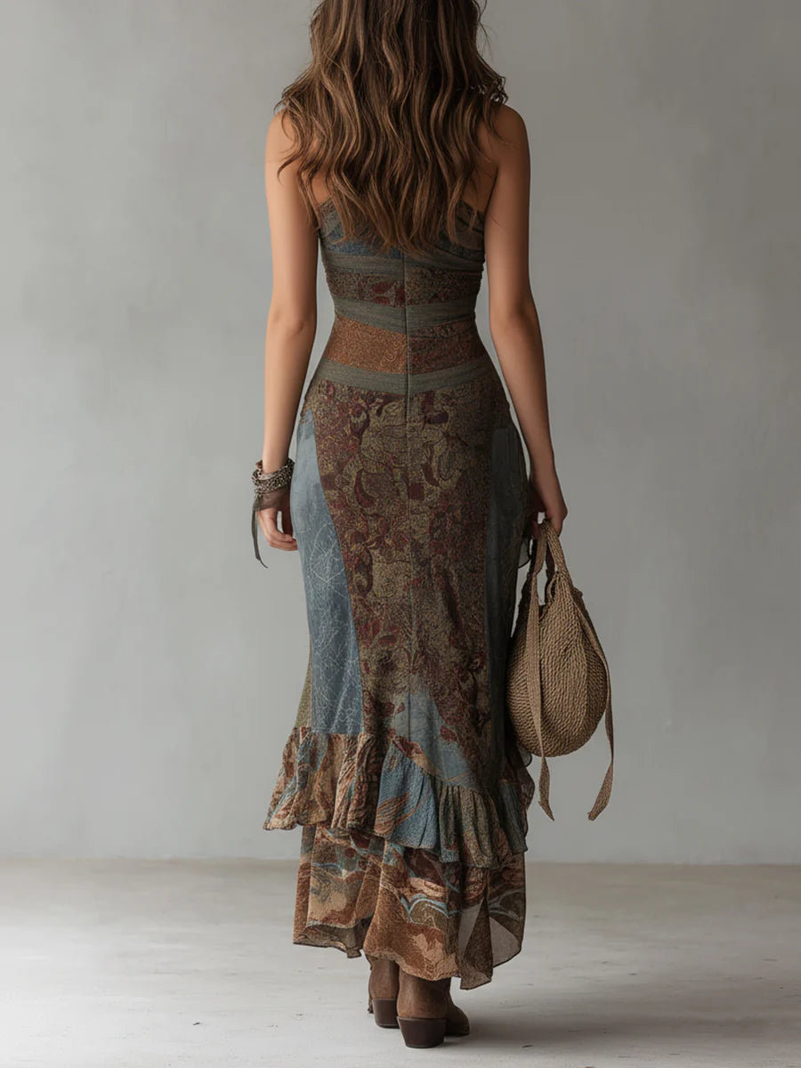VITTORIA COMO | ABITO BOHO MIDI PER DONNA