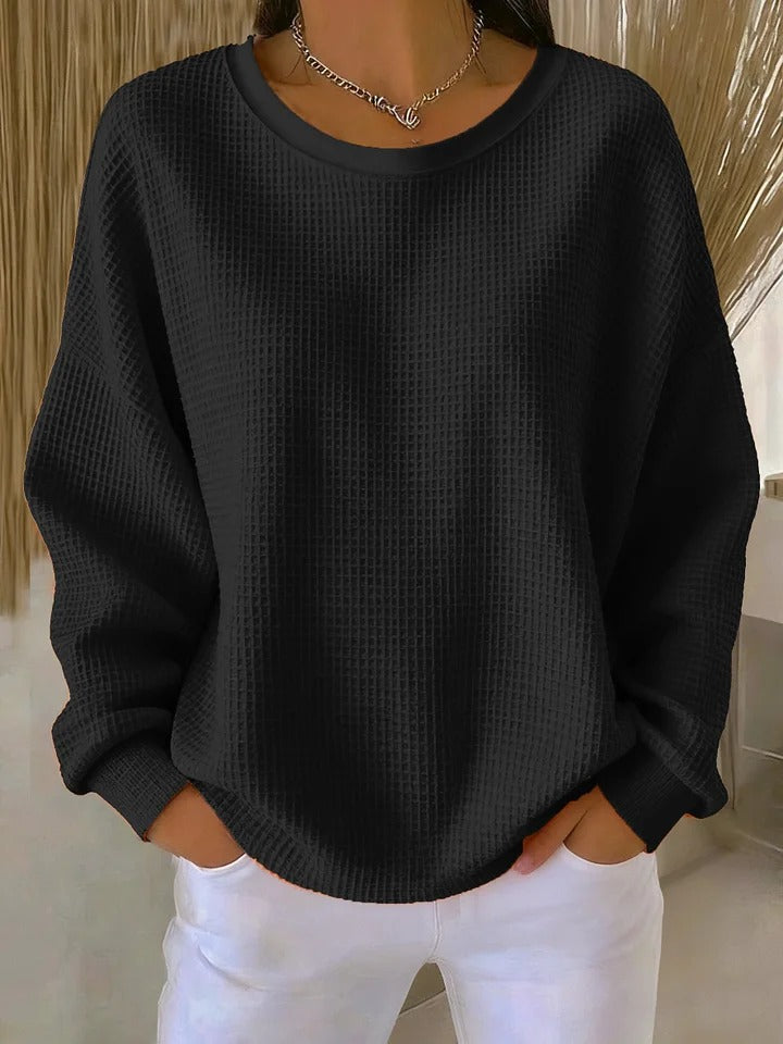 VITTORIA COMO | MAGLIONE OVERSIZE IN MAGLIA WAFFLE DA DONNA