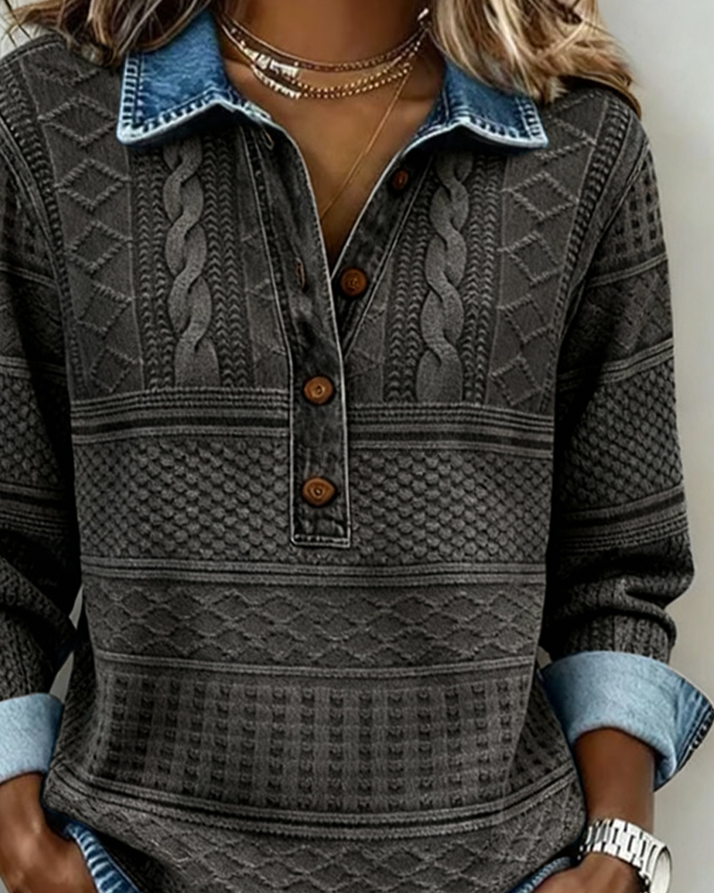VITTORIA COMO | CAMICIA EFFETTO DENIM DA DONNA