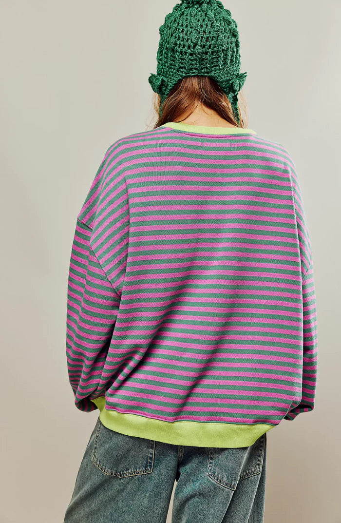 MAGLIONE OVERSIZE A RIGHE