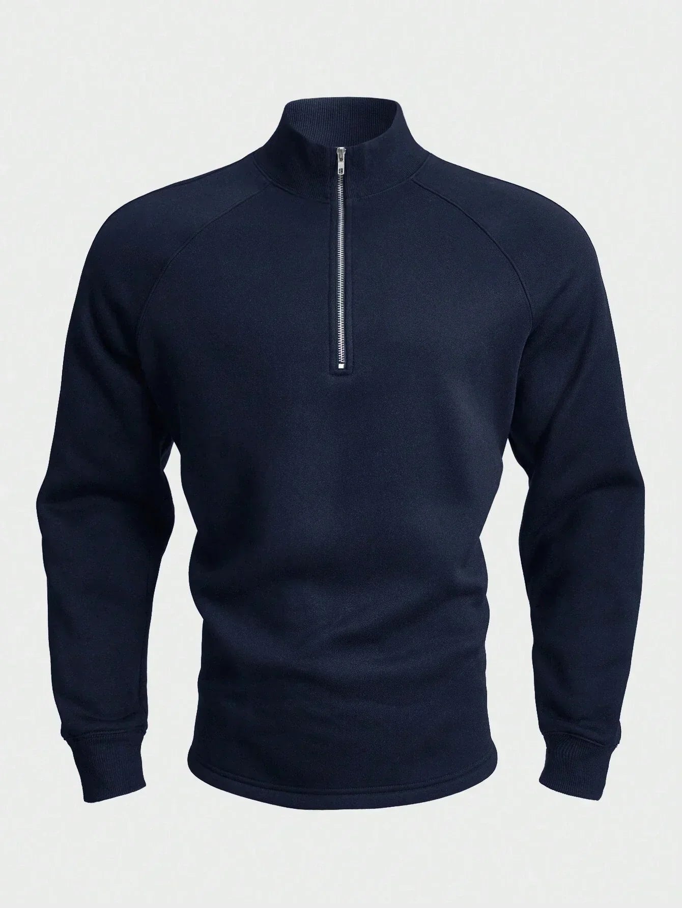 Antonio – Maglione da uomo in maglia con mezza zip, elegante