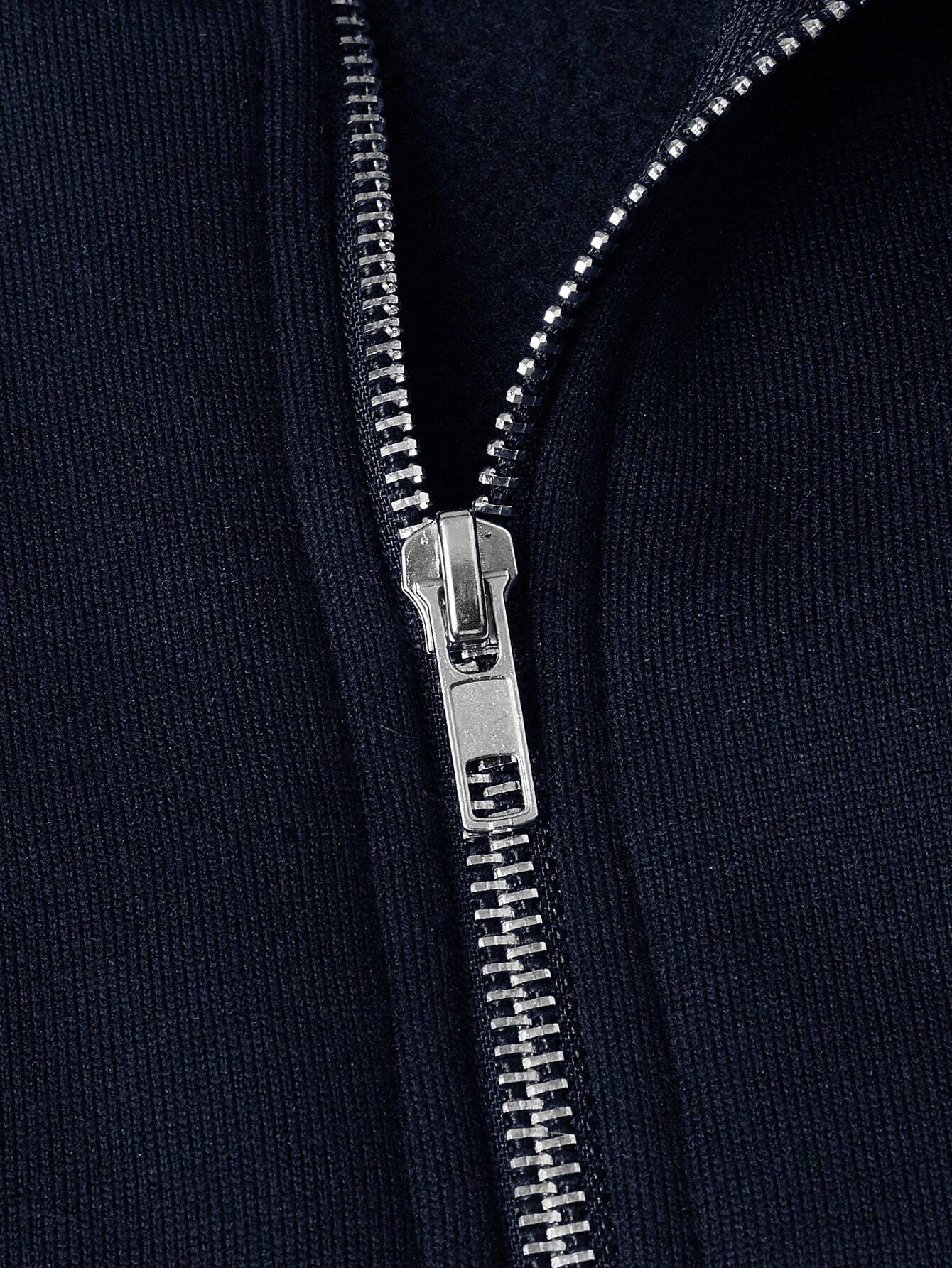 Antonio – Maglione da uomo in maglia con mezza zip, elegante