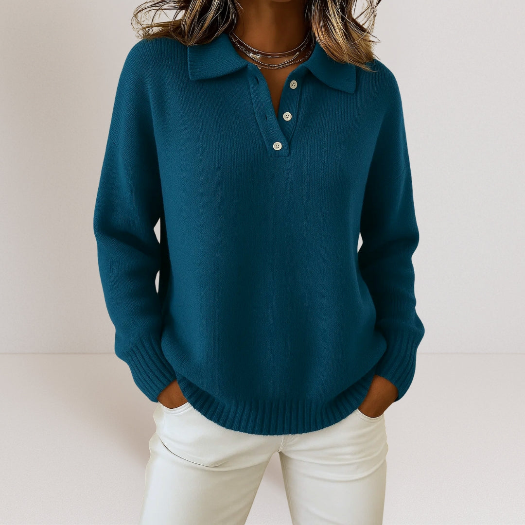 VITTORIA COMO | MAGLIONE IN MAGLIA CON COLLO DA DONNA