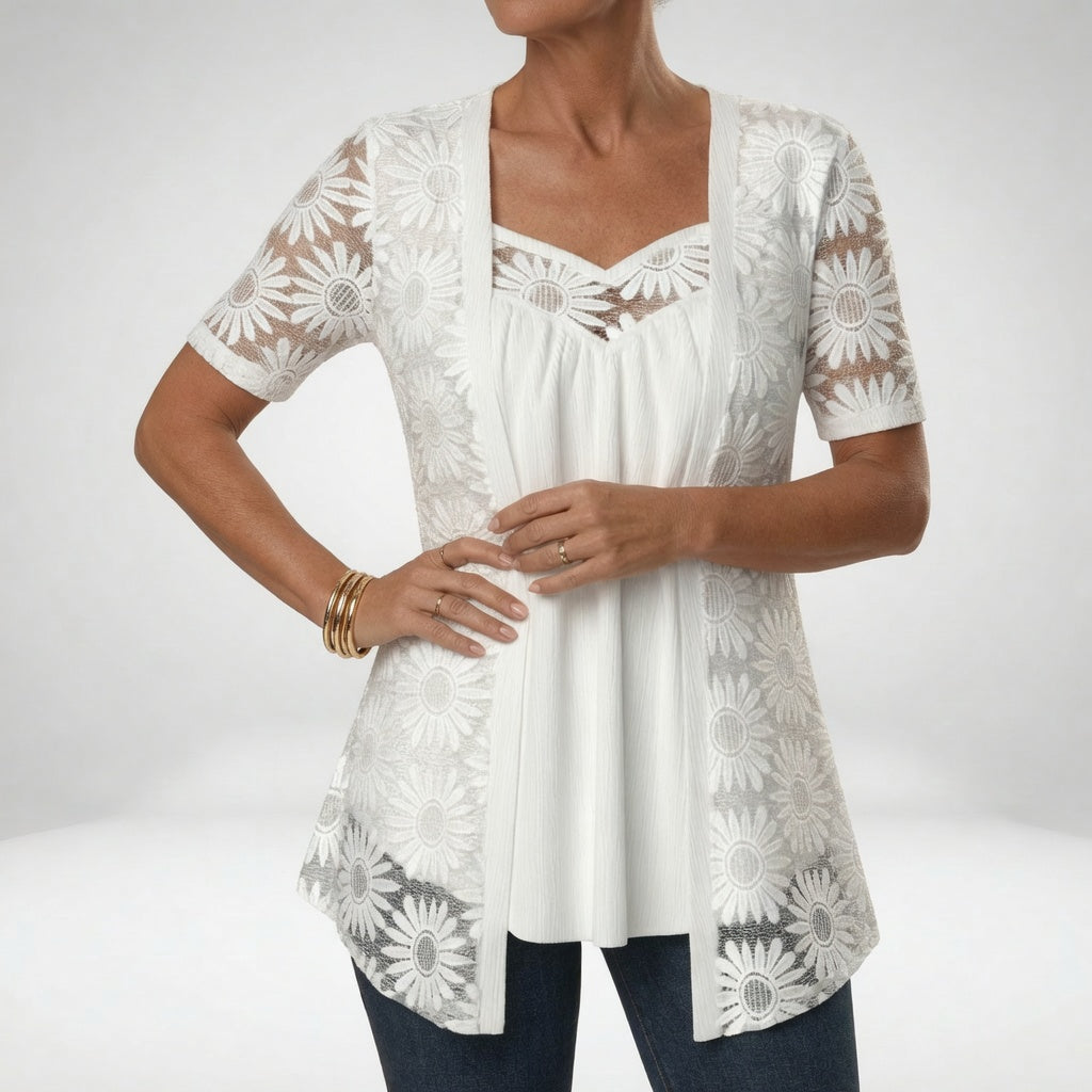 VITTORIA COMO | BLUSA IN PIZZO DA DONNA