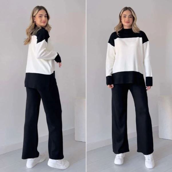 Marie - Completo due pezzi con top a girocollo e pantaloni a gamba larga Wenja
