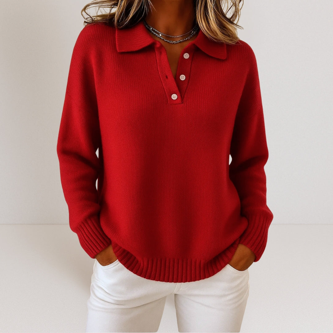 VITTORIA COMO | MAGLIONE IN MAGLIA CON COLLO DA DONNA
