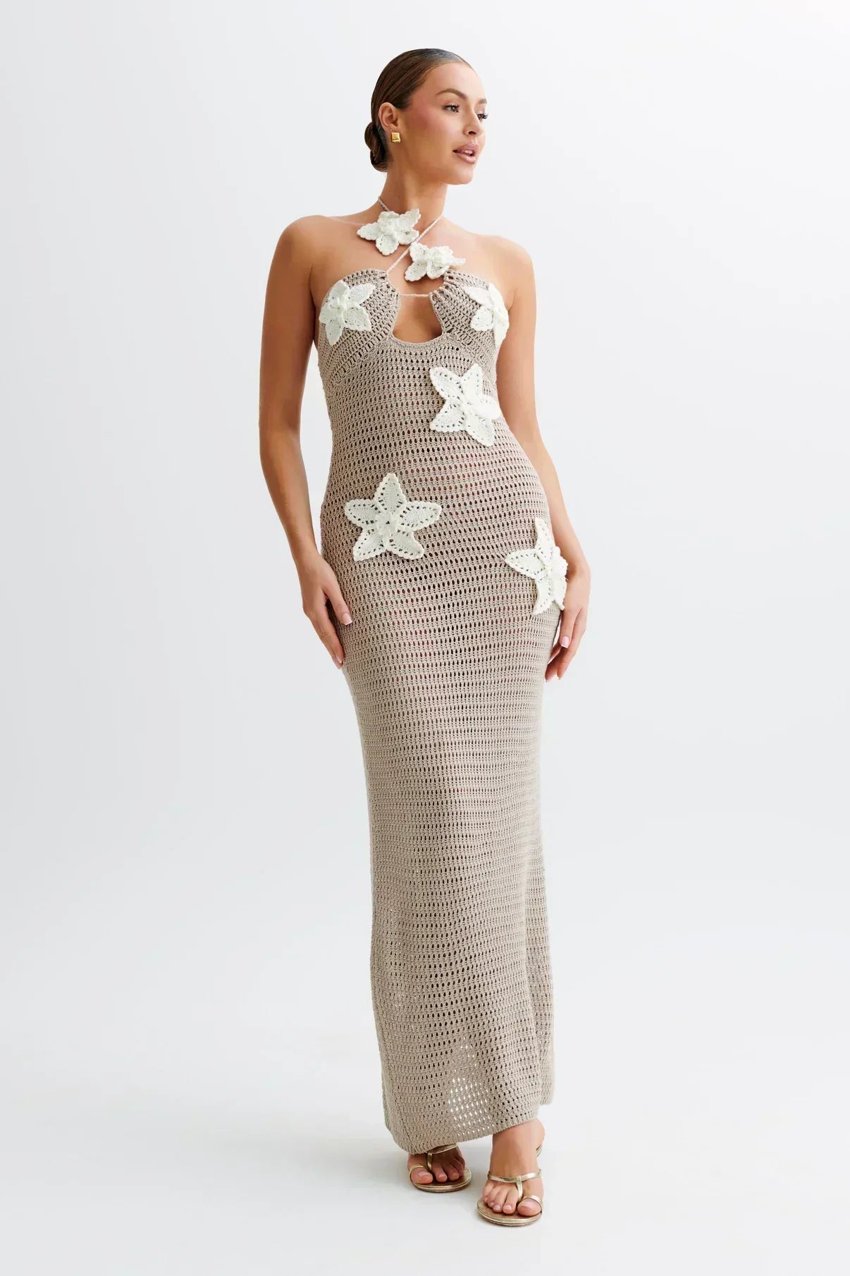 Raffaella – Crochet Halter Maxi Dress