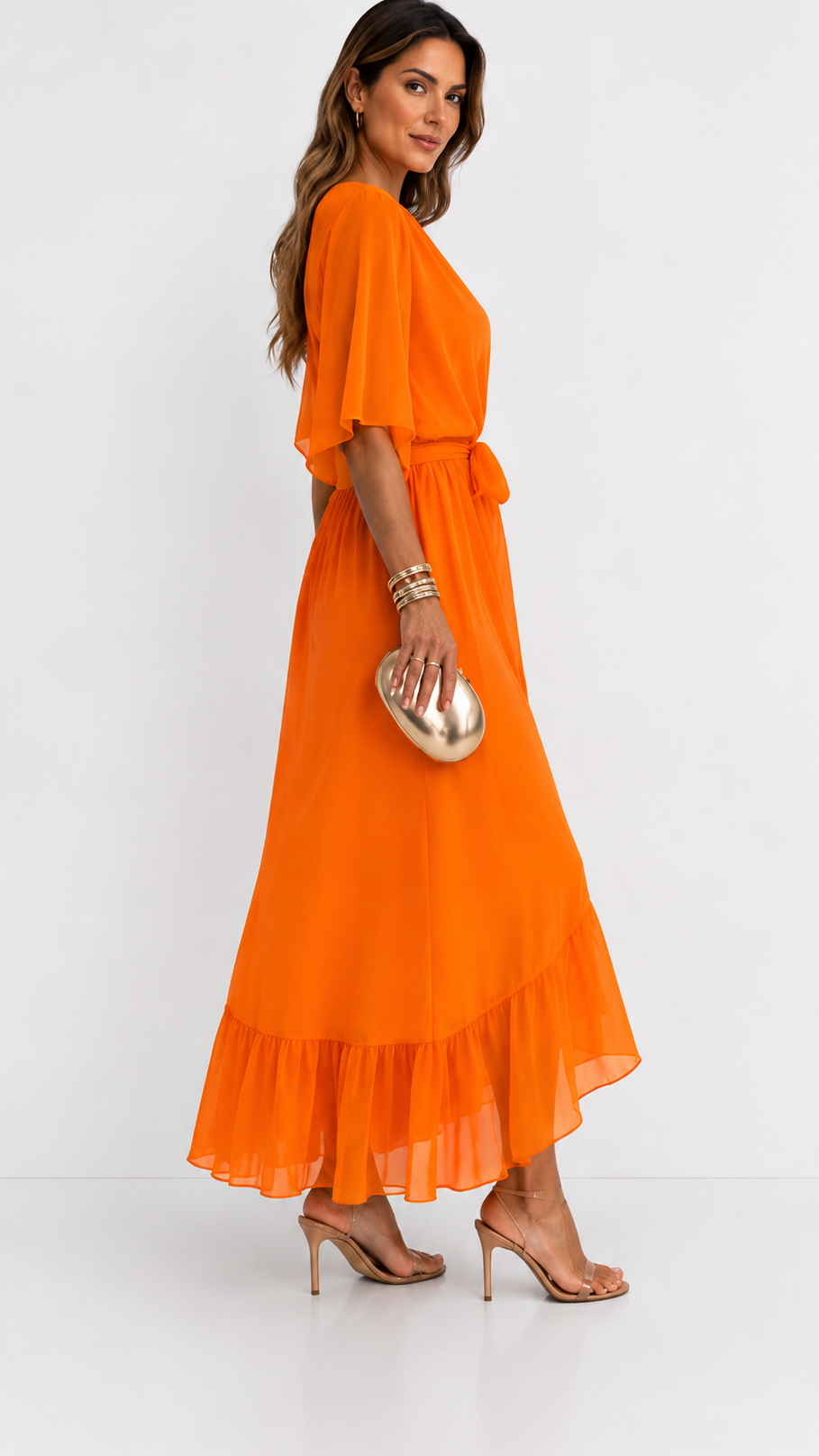 VITTORIA COMO | ABITO IN CHIFFON WRAP DA DONNA