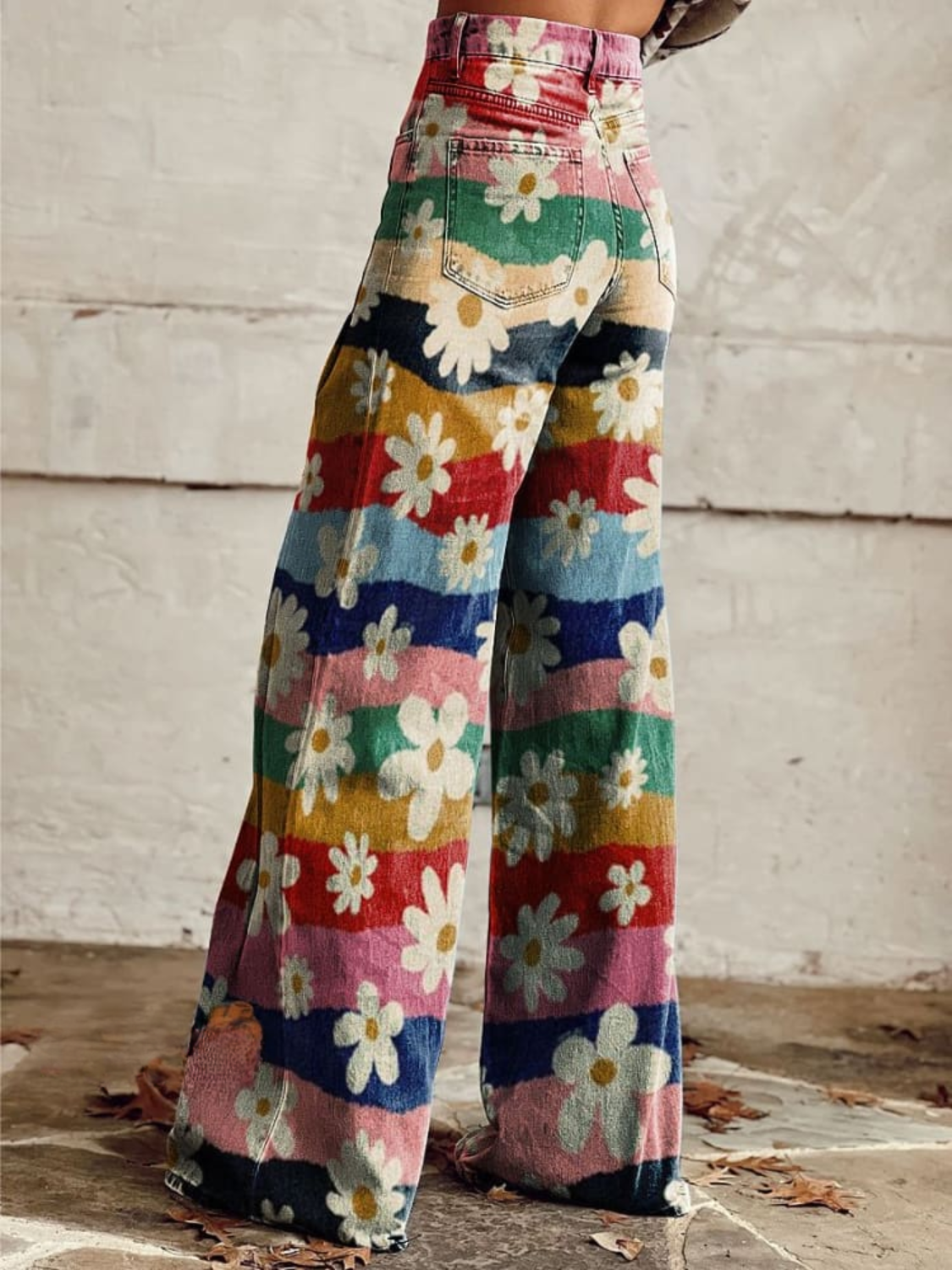 BLOSSOM - Pantaloni Palazzo Retro Floreali