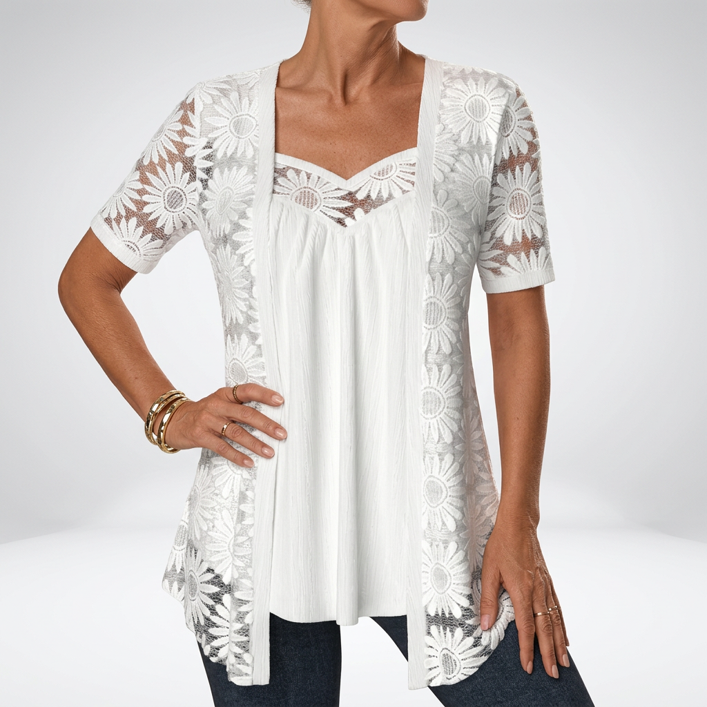VITTORIA COMO | BLUSA IN PIZZO DA DONNA