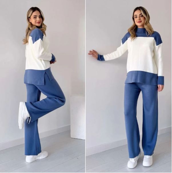 Marie - Completo due pezzi con top a girocollo e pantaloni a gamba larga Wenja