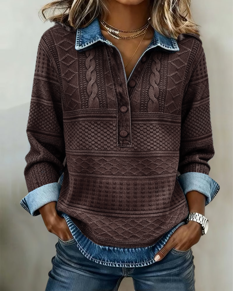 VITTORIA COMO | CAMICIA EFFETTO DENIM DA DONNA