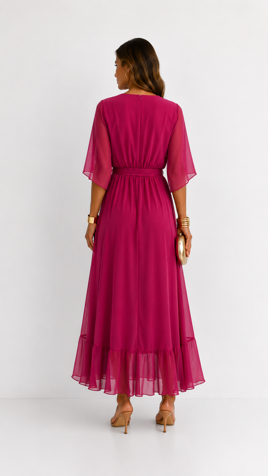 VITTORIA COMO | ABITO IN CHIFFON WRAP DA DONNA