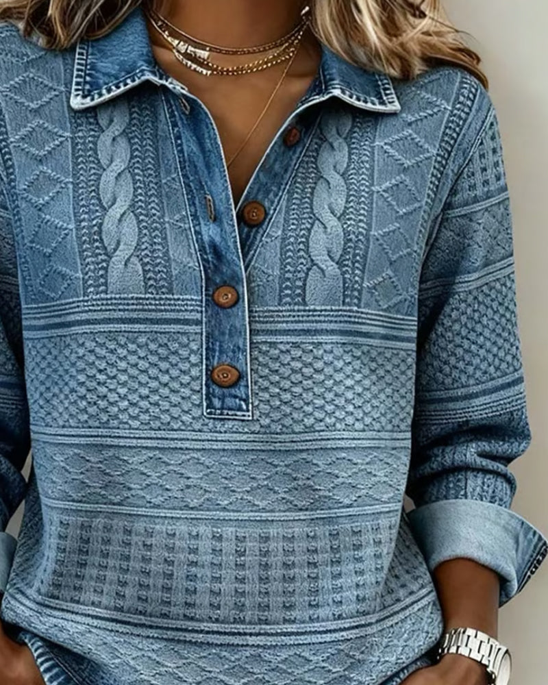 VITTORIA COMO | CAMICIA EFFETTO DENIM DA DONNA