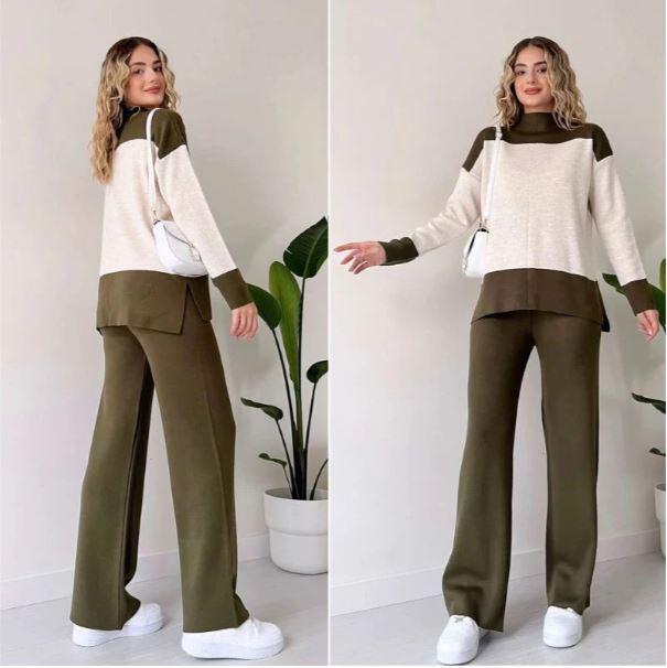 Marie - Completo due pezzi con top a girocollo e pantaloni a gamba larga Wenja