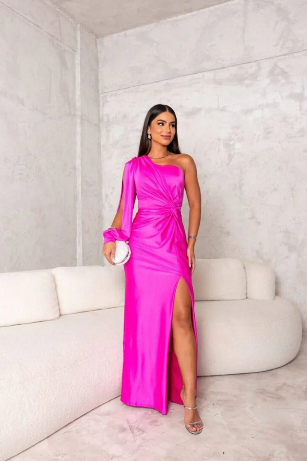 Yolina – One-Shoulder Draped Gown