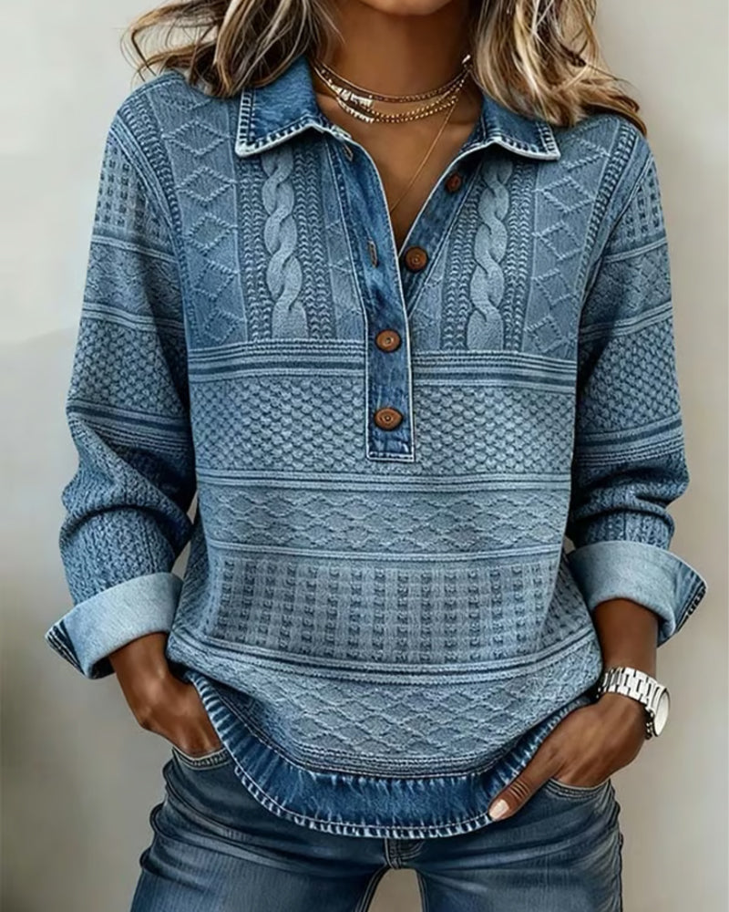 VITTORIA COMO | CAMICIA EFFETTO DENIM DA DONNA
