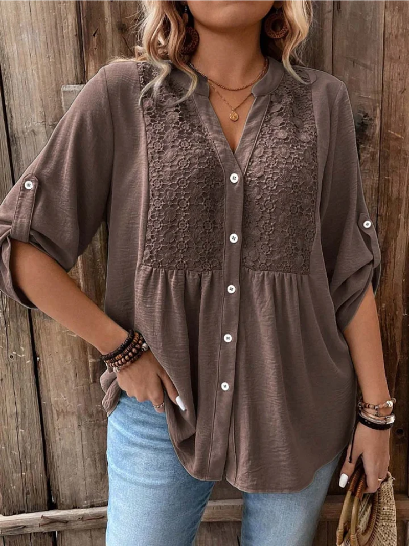 VITTORIA COMO | BLUSA CON BOTTONI DA DONNA