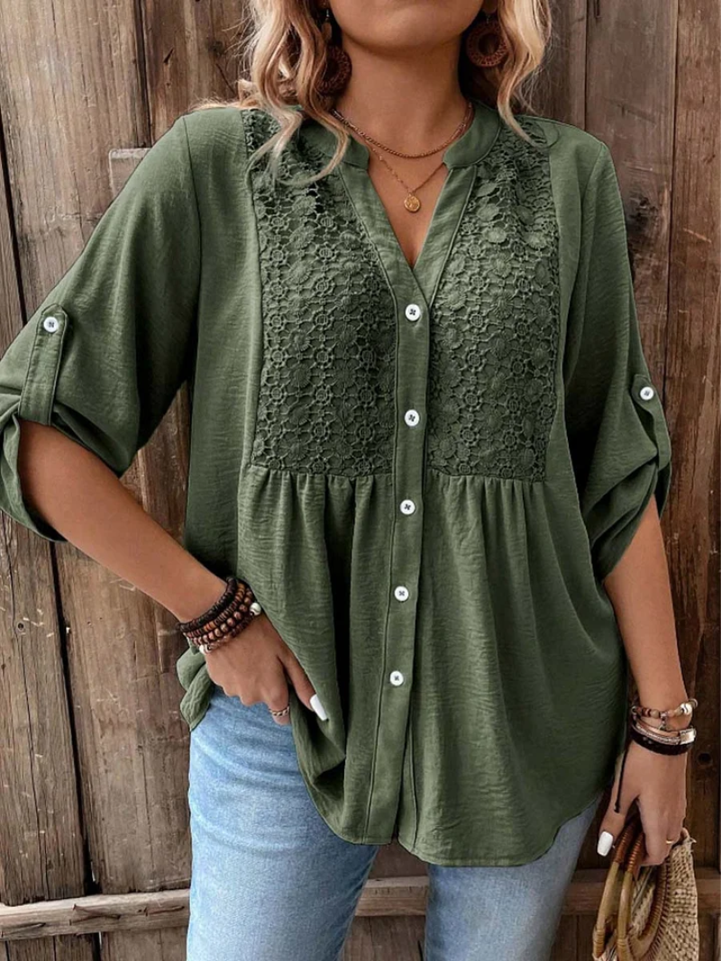 VITTORIA COMO | BLUSA CON BOTTONI DA DONNA