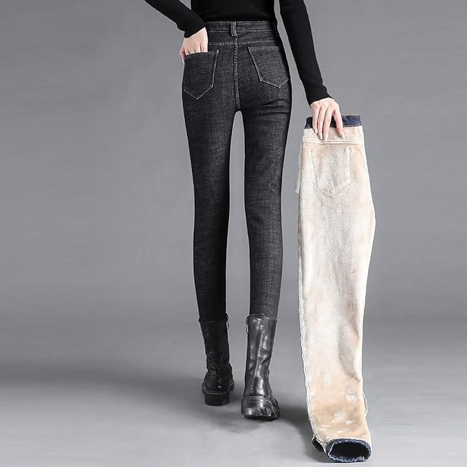 Jeans foderati in pile